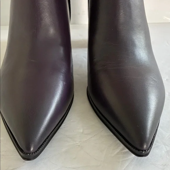 Franco Sarto LEATHER Demmi Pointed Toe Chelsea Ankle Chunky Heel Boot Size 11 - Picture 10 of 13